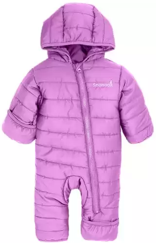 Snonook Baby Snowsuit Boys' & Girls' Insulated Powder Light Waterproof Snowsuit - Infant Snowsuit, Violet Purple, 18/24 Months