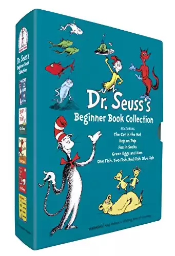 Dr. Seuss’s Beginner Book Boxed Set Collection: The Cat in the Hat; One Fish Two Fish Red Fish Blue Fish; Green Eggs and Ham; Hop on Pop; Fox in Socks
