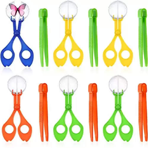 12 Pieces Fine Motor Skill Toys Includes 6 Handy Scoopers 6 Jumbo Tweezers Bug Insects Tweezer Backyard Explorer Outdoor Tool Sensory Learning Tool Skill Development Nature Exploration Observation