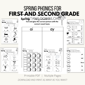 First And Second Grade Spring Phonics Printable's