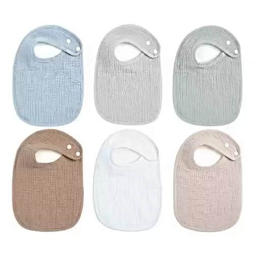 Snap on 100% Soft Cotton Baby Bibs