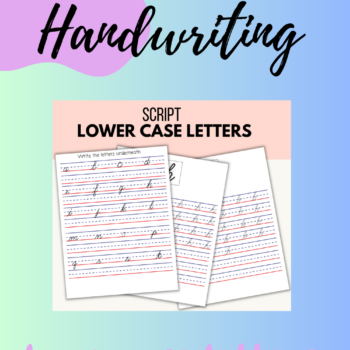 Lower Case Cursive Handwriting