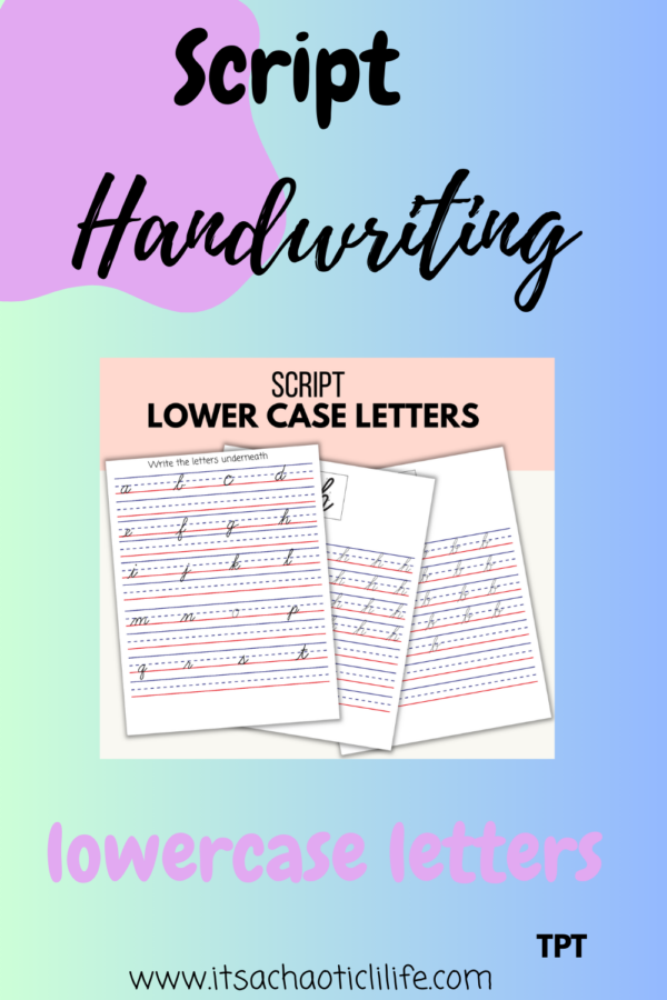 Lowe Case Cursive Lower Case Cursive Handwriting - It's a Chaotic Life